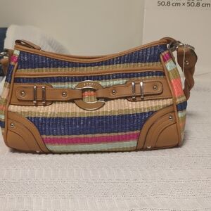 Chic Multicolor Rosetti Bag with Stylish Details - EUC - Multicolor Stripes -